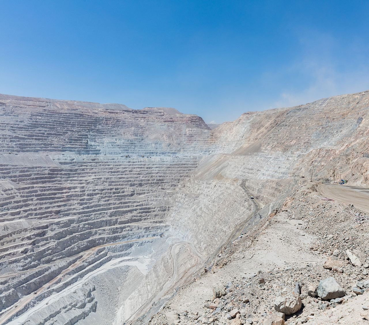 Vista de la mina de Chuquicamata, cerca de Calama